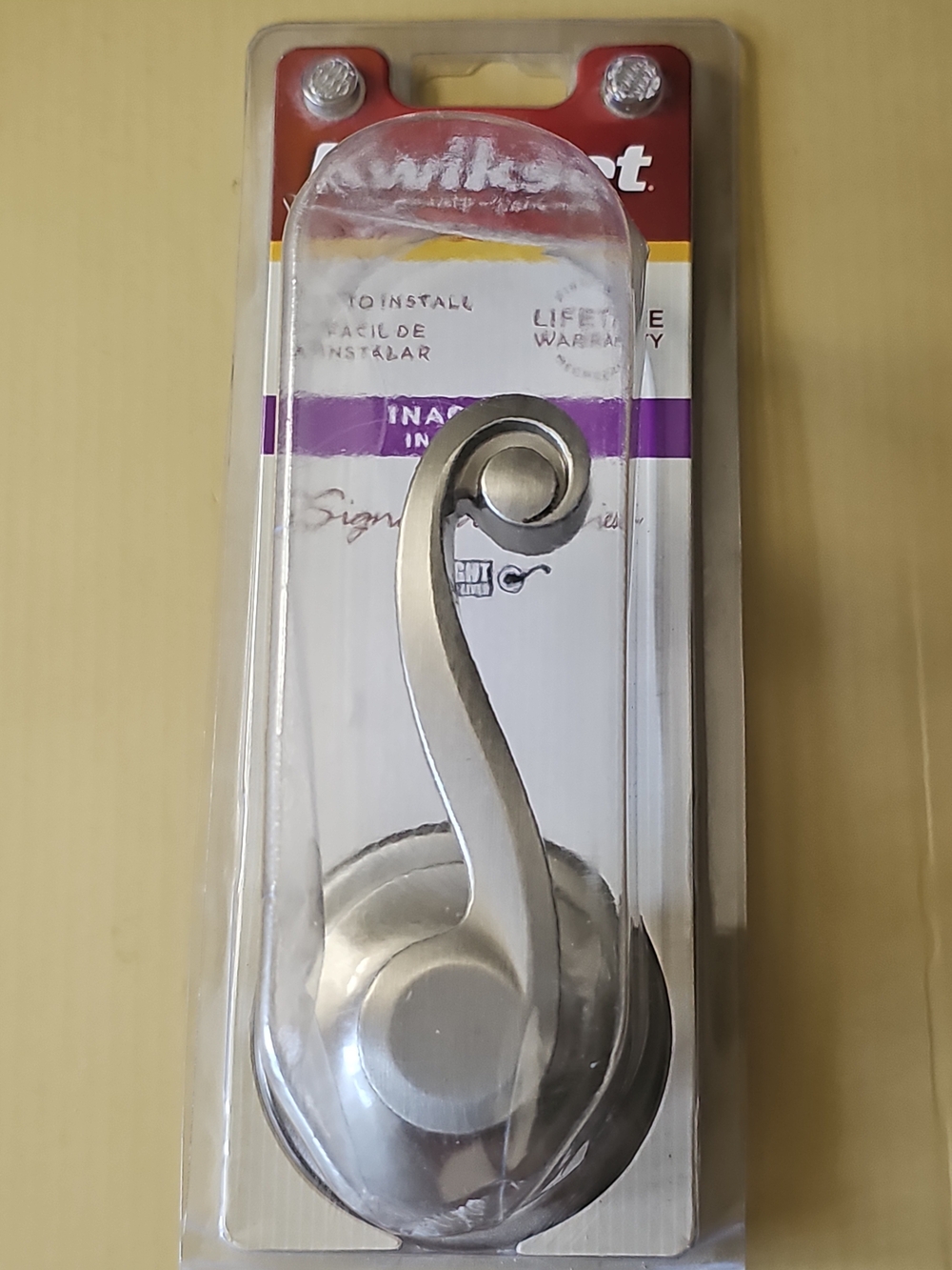 Kwikset Lido Satin Nickel Decorative Inactive Lever Door Handle